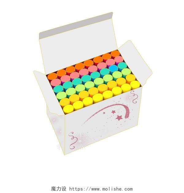彩色粉笔元素粉笔盒教学用具素材粉笔素材粉笔卡通教师节粉笔